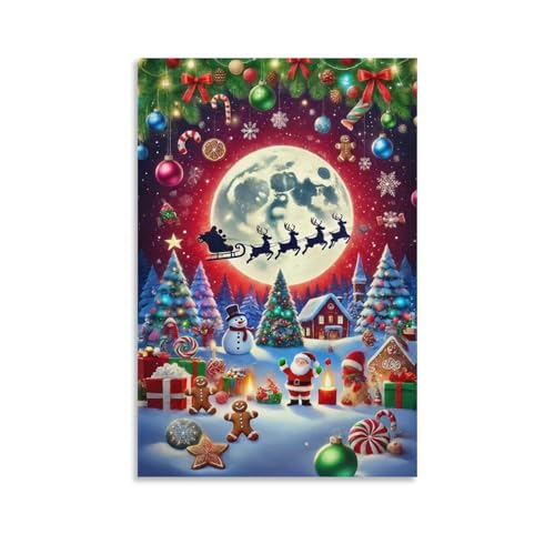Diamond Painting Noël 5D strass rond complet de 50x60 cm pour broderie icône DIY