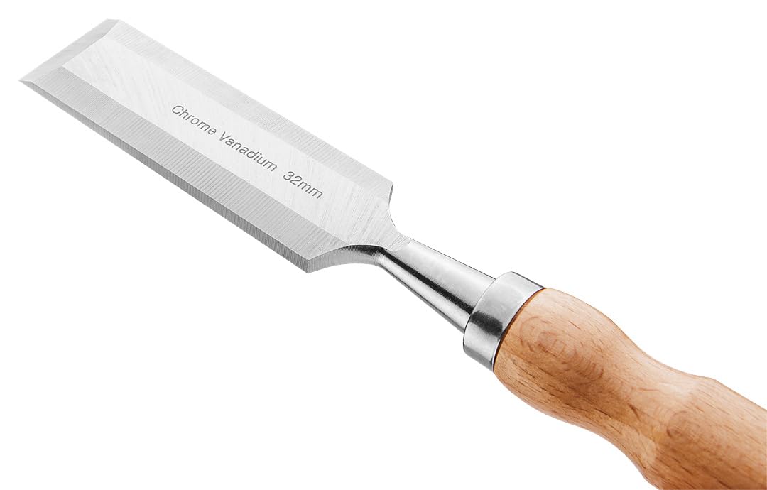 NEO TOOLS Holzmeißel Set - CrV Stahl Klingen 10-38mm Mit Holzgriff