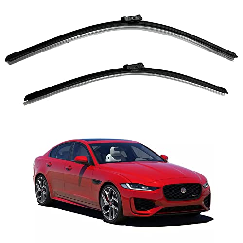 Image of Oshotto Frameless (O.E.M Type) Wiper Blades Compatible with Jaguar XE (26 inch / 18 inch)