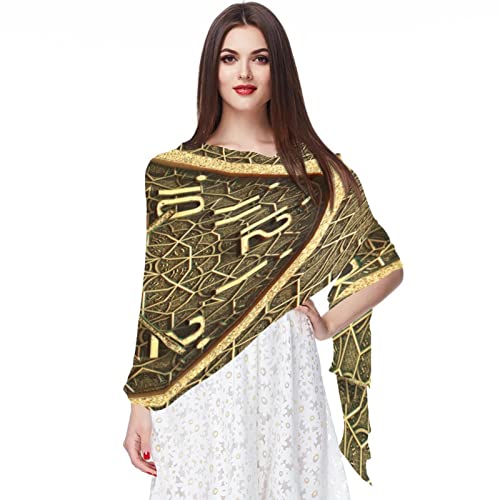 Grand châle en soie pour femme avec motif cupcake et cupcake - 180 cm x 73 cm - Pour les vacances, Horloge Time Clock 2, L