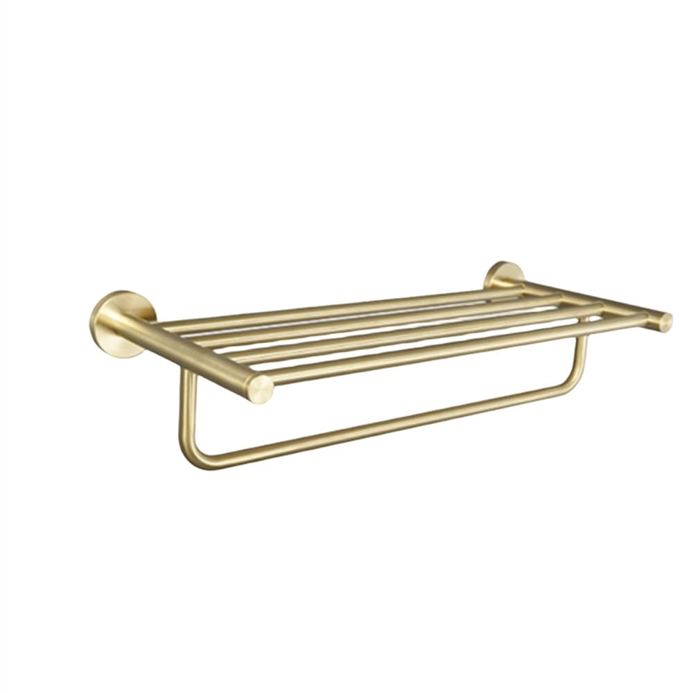 LYGXWJFC Toallero Estante de Pared de Oro Cepillado, Accesorios de baño para Inodoro, Soporte de Papel, toallero, Gancho para Abrigos, Perchero, Accesorios de baño, BG, toallero Individual