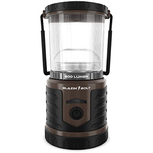 Blazin' Battery LED Rechargeable Lantern | 500 Hour Runtime | Power Bank | Storm Light (600 Lumen, Taupe)