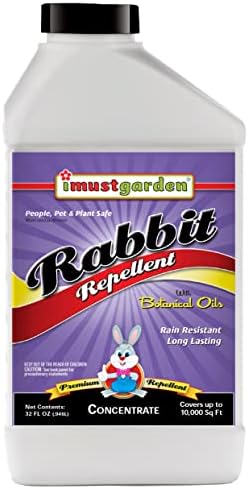 I Must Garden Rabbit Repellent 32oz Concentrate: Mint Scent Rabbit Spray for Gardens, Plants, and Lawns – Natural and Safe - Makes 2.5 Gallons