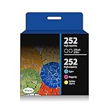 MIOLAINZ Remanufactured Ink Cartridge Replacement for Epson 252 (Black (2 Nos), Cyan, Magenta and Yellow, 5-Pack)