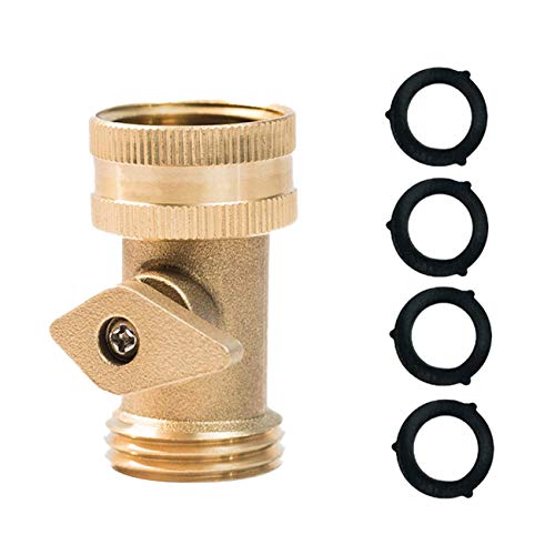 Monland Water Hose Turn Off Valve 3/4 Inch Extreme Duty Garden Hose on Off Valve Garden Hose Water Shut Off Valve Brass Shut Off Valve Shut Off Valve Extra Pressure Washers