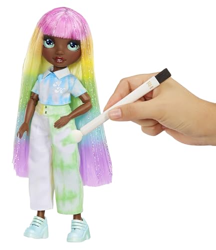 Muñeca Rainbow High Watercolor & Create Fashion DIY miniatura 4