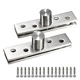 2pcs Pivot Hinge Rotating Hinge 360 Degree Stainless Steel Concealing Hinges Door Pivot Hinges Up Down Shaft (Central Axis Hinge Small)