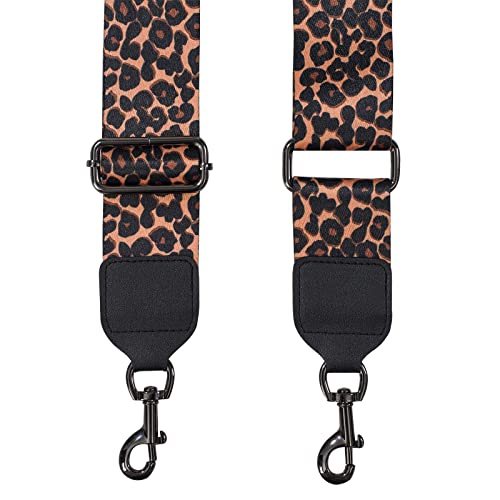Image of Purse Strap Wide Shoulder Straps, Adjustable Crossbody Bag Strap, Replacement Straps for Women Handbags Canvas(Cheetah)