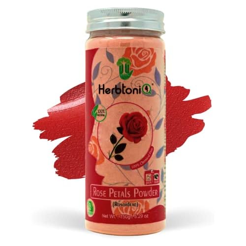 Herbtoniq Organic Rose Petal Powder for Face Pack, Natural Rose Powder