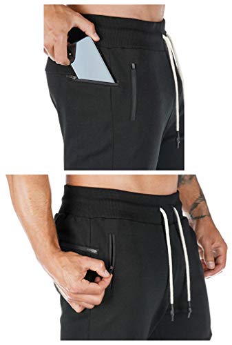 Tansozer Joggingbroek voor heren, trainingsbroek, katoen, sportbroek met zakken met - Image 4