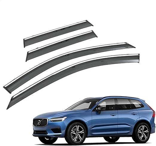 Deflectores de Viento y Lluvia para Volvo XC60 2018-2023,Deflectores de Aire de ventilación de Ventana Lateral 4 Pieza