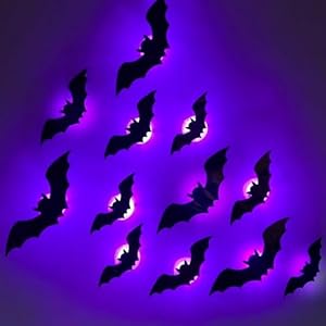 Halloween 3D Lighted Bats, 2026 New...