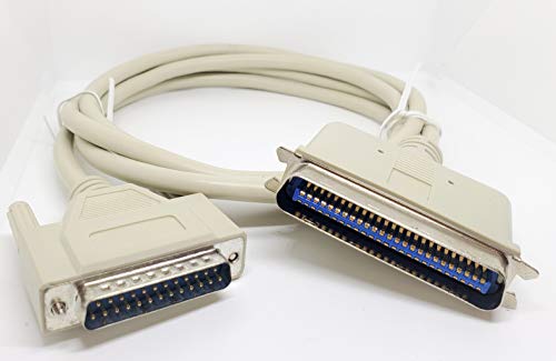 Pc Accessories - Connectors Pro 6 Feet DB25 to CN50 M/M D-Sub 25 Pins Male to Centronics 50 Male C50 RS232, Sun, SCSI Cable, Serial to CEN50 6-FT Molded