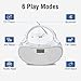 Nextron Portable CD Player Bluetooth Boombox with AM/FM Radio, USB, AUX-in, Headphone Jack, CD-R/RW & MP3-CD Compatible, Stereo Sound with Bass Boost, AC/Battery Operated – White
