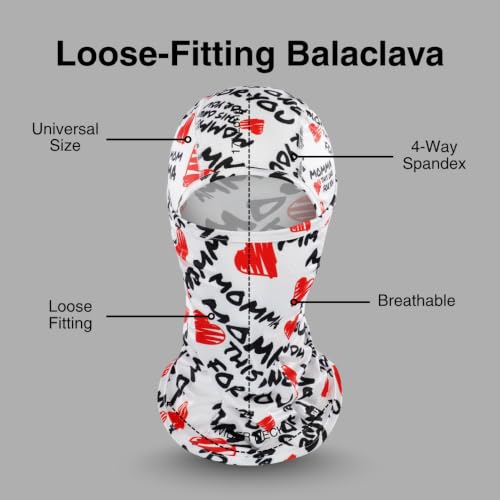 Image of SLEEFS Balaclava Face Mask Men & Women - Loose Fit, Breathable Ski Mask Shiesty for Football, Cycling - All Weather Use