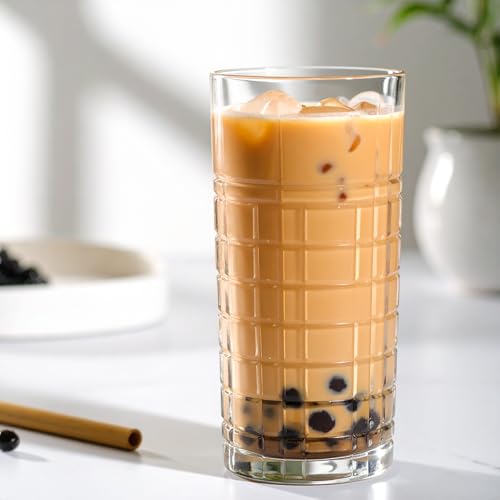 Glasmark Krosno - Set di bicchieri da acqua per long drink, cocktail gin acqua, long drink, bicchieri da cocktail, bicchieri per acqua, lavabili in lavastoviglie, trasparenti, con effetto cristallo, 6 - immagine 3