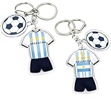 JFBNXB Soccer Fan Keychain, World Cup 2026 Merchandise Soccer Keychain, Argentina Soccer Gifts for Football Viewing Parties, 2-Piece Set for Sports Memorabilia Collectors
