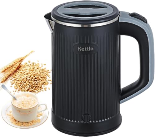 800ml Electric Kettles Low Wattage Kettle Travel Kettle Electric 600W Fast Boil Mini Small Kettles Portable Energy Efficient Kettles with Auto Shut-Off and Boil-Dry Protection (Black)