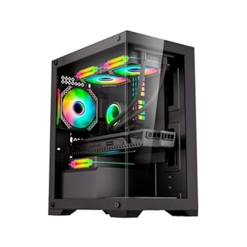 GABINETE GAMER K-MEX AQUARIO MICRO ATX POSEIDON PRETO CG-12H5 LATERAL EM VIDRO SEM FAN