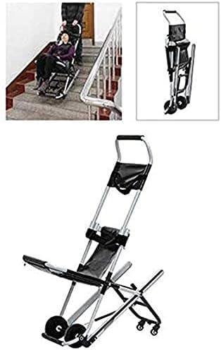 Silla de evacuación de emergencia con cinturón de seguridad y ruedas para transferencia de escaleras y rescate, diseño ligero y plegable