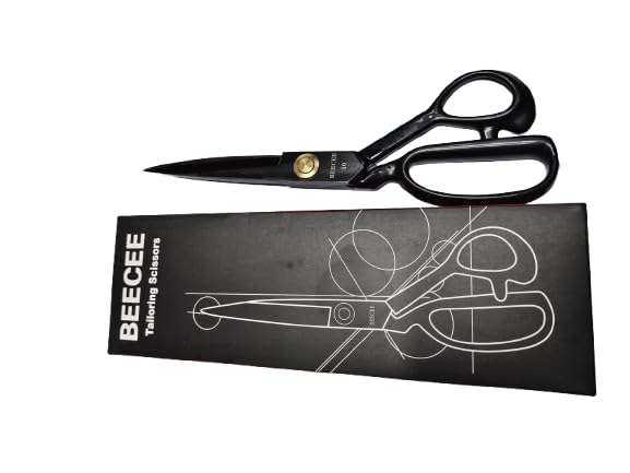 BEECEE 10Inch Premium Black Tailoring scissors for cloth cutting ...