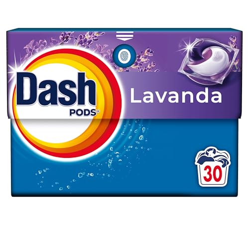 Immagine prodotto: Dash Pods Detersivo In Capsule, 30 Lavaggi, Lavanda, Rimuove Le Macchie, Igienizza, Dona Freschezza, Brillantezza Per I Capi
