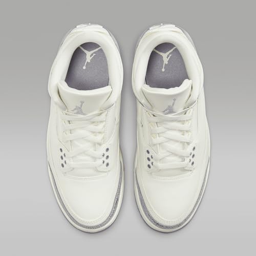 Air Jordan 3 Retro Women's Shoes (CK9246-100, Sail/Metallic Silver/Cement Grey)4