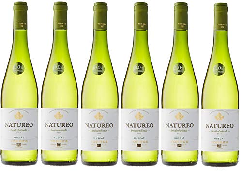 Natureo Muscat (Sin Alcohol), Vino Blanco Desalcoholizado - 6 botellas de 75 cl, Total: 4500 ml