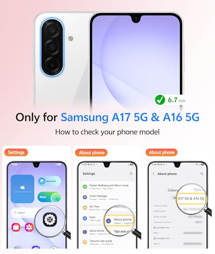 Image of FNTCASE for Galaxy A17 /A16 5G Phone Case: for Samsung A17 Cases [Compatible with Magsafe] [Screen Protector] Matte Translucent Military Grade Protection for Samsung A 17 & A 16 4G Cover - Light Purple