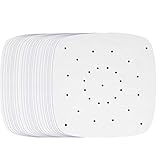 Air Fryer Parchment Paper, 200pcs 9 Inch Perforated Unbleached Square Air Fryer Liners,Steaming Parchment Liner, Parchment Paper for Air Fryer, No Burn, Easy Cleanup…