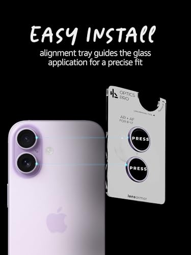 Image of Lensarmor Compatible with iPhone 17 Camera Lens Protector Lavender (2-Pack) - 9H Tempered Glass, Military-Grade Anti-Scratch, Case-Friendly, Easy Install Frame