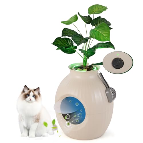 Caja de arena oculta para gatos Tangkula con sistema antiolor miniatura 1