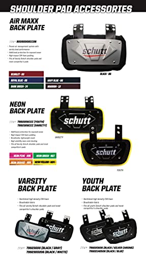 Schutt Sports 79923000 Varsity Back Plate, Grey, Adult - Image 3