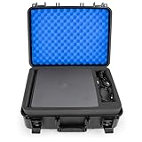 CASEMATIX Hard Travel Case Compatible with PS4 Slim Console – Fits PlayStation 4 Slim 1TB, Controllers, Games & Cables – Customizable Foam Interior – Will Not Fit PS4 or PS4 Pro – Case Only