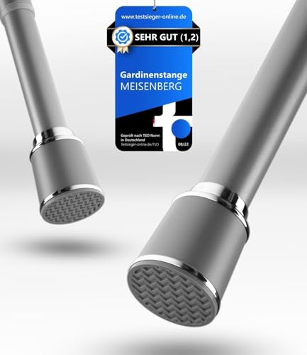Tringle rideau sans percage MEISENBERG extensible 370-420 cm gris