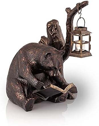 19.50 x 16 x 15.50 in. Booklover Bear Garden Lantern