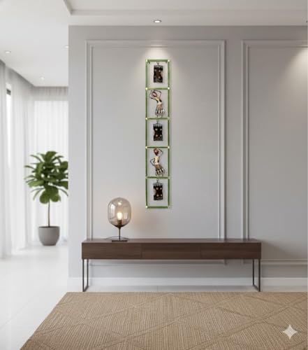 Image of Bharat Art Metal Iron Handmade (DOLL BELL FRAME) Decorative Wall Art Decor for Home Bedroom Living room Office Cafe Decorative | Elegant Artistic Showpiece Sculpture | Gift Item | 7x2x39 Inch | W183