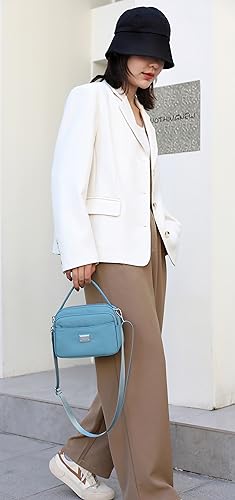Crossbody Bag for Women,Lightweight Small Crossbody Purse Nylon Women's Shoulder Handbags With Top Handle4