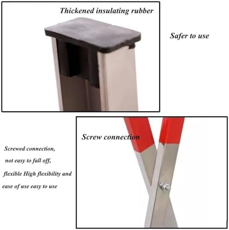 Hareketli Katlanır Çit - Paslanmaz Çelik Teleskopik Güvenlik Kapısı, Endüstriyel ve Yol İnşaatı için Esnek Genişleyen Bariyer, Dayanıklı Taşınabilir Güvenlik Çözümü - Görsel 6
