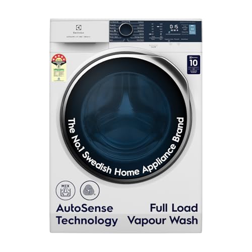 Electrolux 9kg 5 Star Front Load Washing Machine, AutoSense Technology, Full Load Vapour Wash, Hygienic Care, Woolmark, EcoInverter Motor, UltimateCare 500, EWF9024R5WB, White