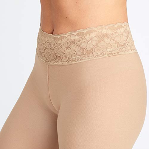 Hipstik Nude Tights for Women | Opaque Tights with Comfort Lace Top | Non Control Top Nylons for Women3