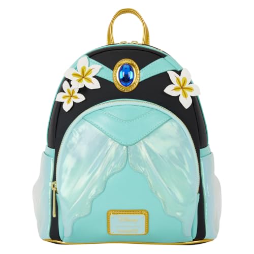 Loungefly Disney: Aladdin - Princess Jasmine - Cosplay Mini Backpack with 3D Gem - Collectible Bags