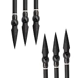 ISPORT Hunting Broadheads Archery Arrow Heads Screw Metal Arrow Tips 175 Grain 2 Sharp Fixed Blades 6pk