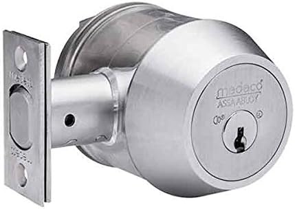 Medeco 11TC623 Maxum M3 Double Cylinder Deadbolt 2-3/8″ Backset (Satin Chrome) - Commercial