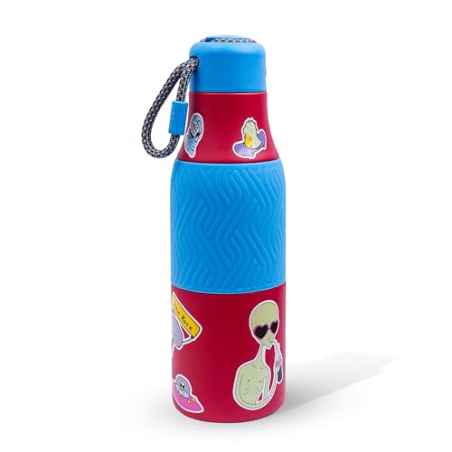 Image of Rabitat ZAPPY Insulated Water Bottle for School Kids 700ml | Steel Water Bottle for Kids | Kids Water Bottle | 1+1 Year Brand Warranty | Hot & Cold Upto 18 Hours | Red Martian