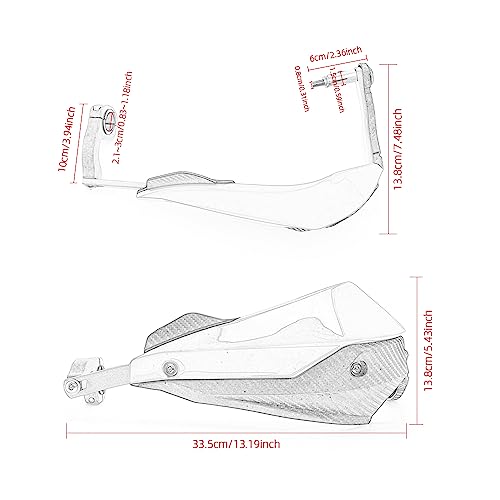 Motorrad Handschutz Universal Griffschutz Schild Motorrad Motocross Roller Winddichter 22mm 25mm 28mm Lenker Handschutz Schutzausrüstung (B)