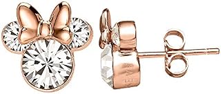 Minnie Mouse Two Tone Sterling Silver Earrings E905104PRWL