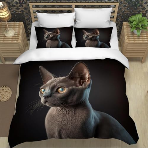 Animaux mignons housse de couette anti-plis en microfibre douce lit double - 4