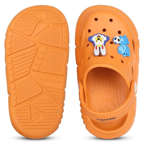Image of Aqualite Kids Clog Shoes for Boys & Girls /Outdoor Sandals Clogs for Kids, Slingback Clog Shoes, Stylish Clogs for Kids