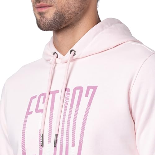 Image of Being Human Men's Solid Cotton Blend Long Sleeve Hoody | Men's Hoodie